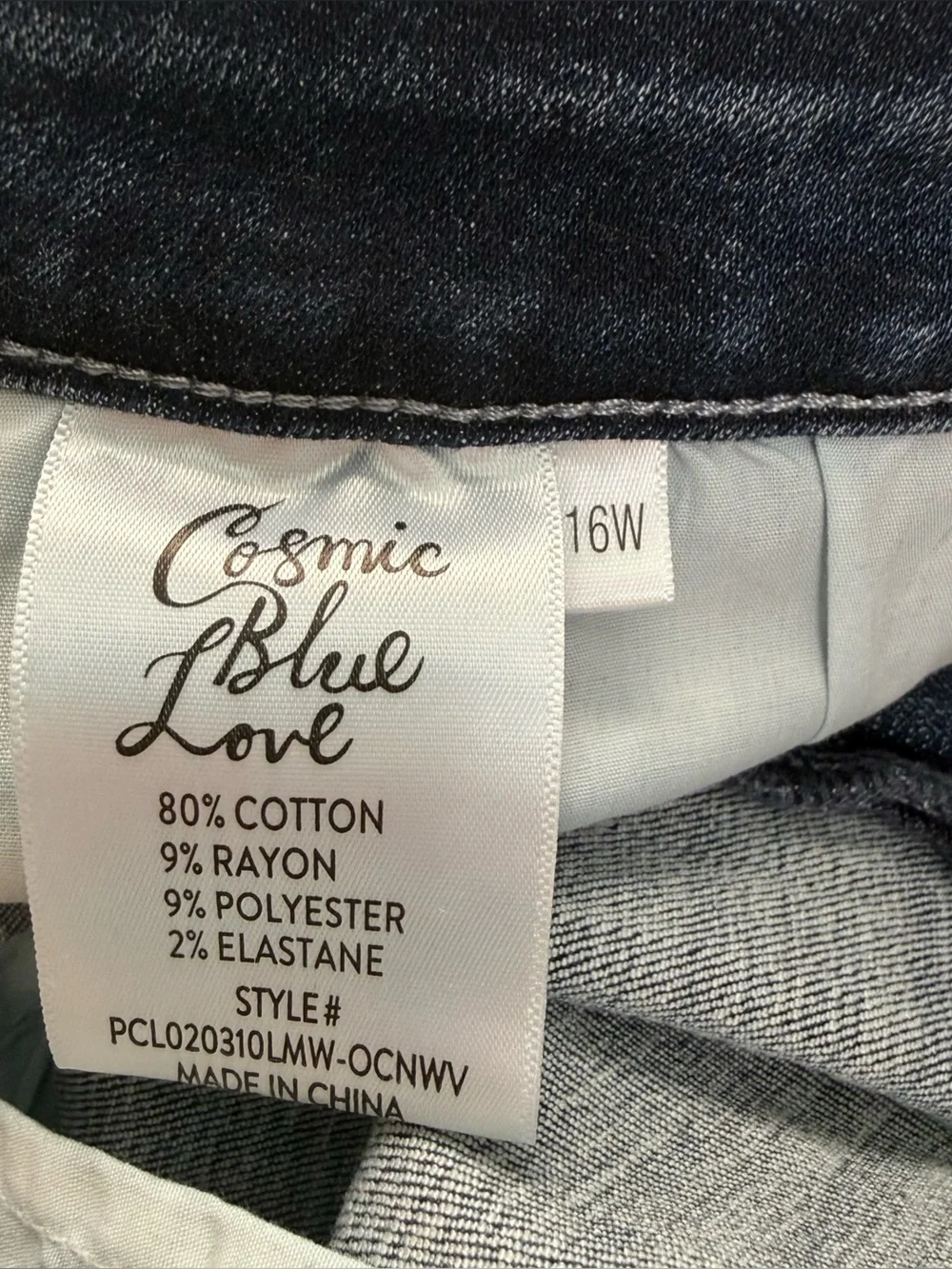 Cosmic Blue Love Dani Double High-rise Distressed Jean Shorts Women’s 16W NWT